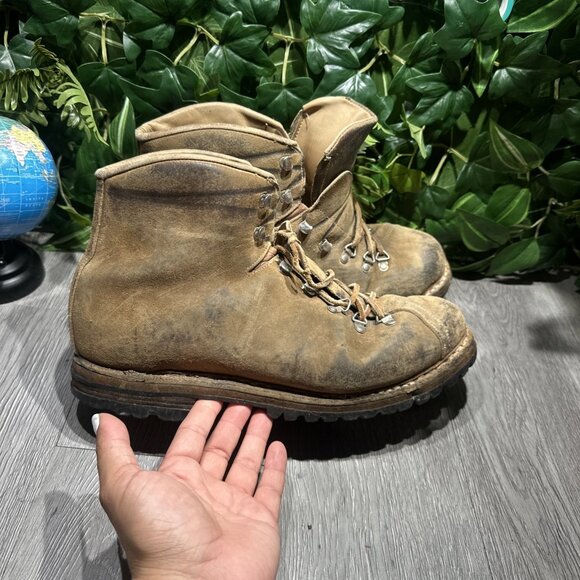 Vintage Brevettata Montagna Mountaineering Hiking Boots Swiss  Made Size 12 main image 5